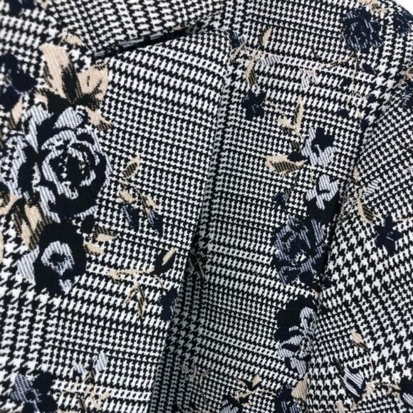 Calvin Klein Boyfriend Houndstooth Floral Long Button Jacket Dress size 18W - Picture 5 of 16